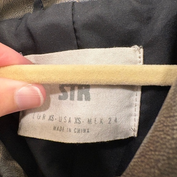 Stradivarius Vintage Style Vegan Leather Moto Jacket Size XS - Picture 2 of 12